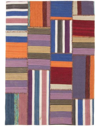 Flachgewebeteppich Kelim Patchwork