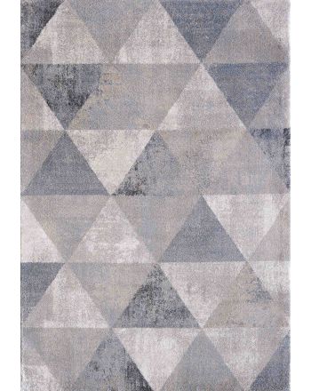 Geo Teppich Grau