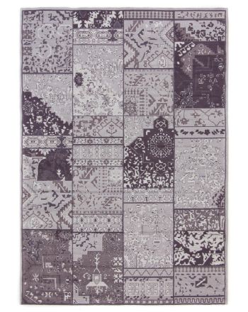 Flachgewebeteppich Kelim Patchwork Sofi Schwarz