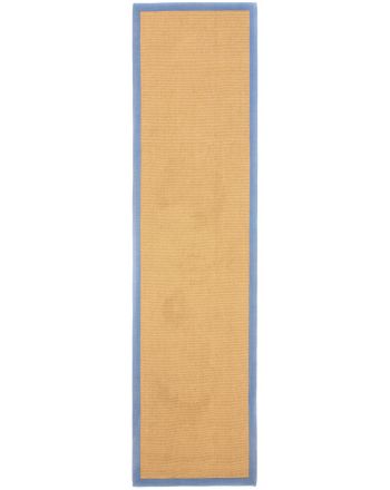 Sisalteppich Läufer Blau