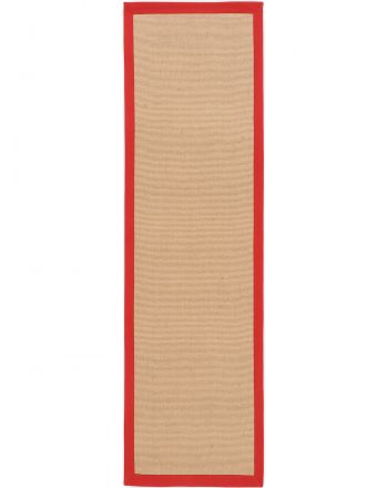 Sisalteppich Läufer Rot