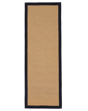 Sisalteppich Läufer Schwarz