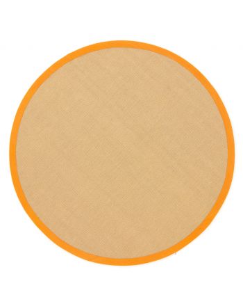 Sisalteppich Rund Orange