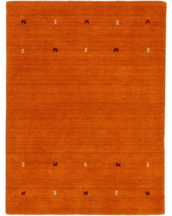 Wollteppich Gabbeh Uni Orange