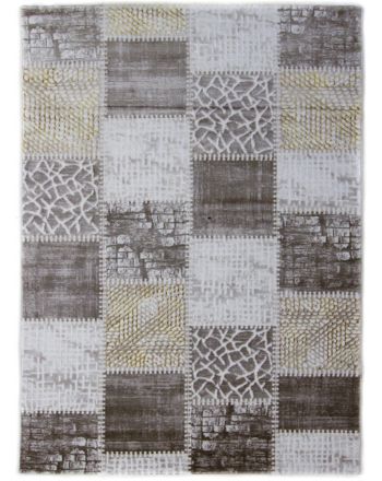 Patchwork Teppich Beige