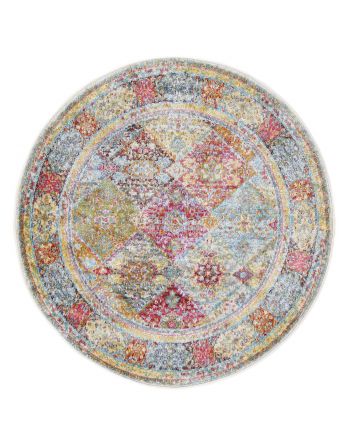Vintage Teppich Harleen Rund Multicolor