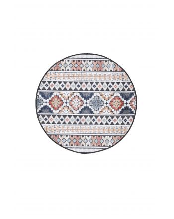 In- & Outdoor Teppich Deja Rund Dunkelblau