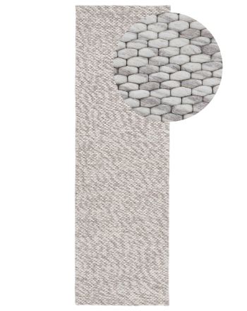 Wollteppich Sina Läufer Beige