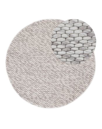 Wollteppich Sina Rund Beige