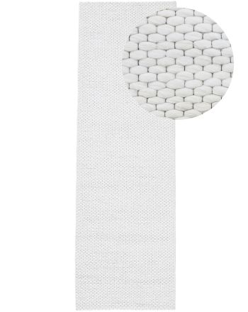 Wollteppich Sina Läufer Weiss