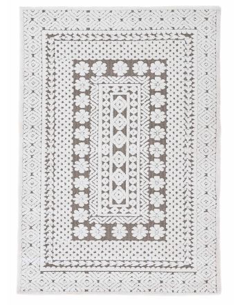 Teppich Holly Creme/Hellgrau