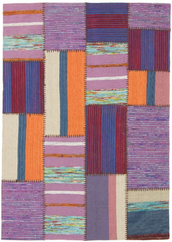 Flachgewebeteppich Kelim Patchwork