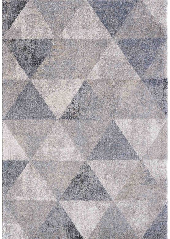 Geo Teppich Grau