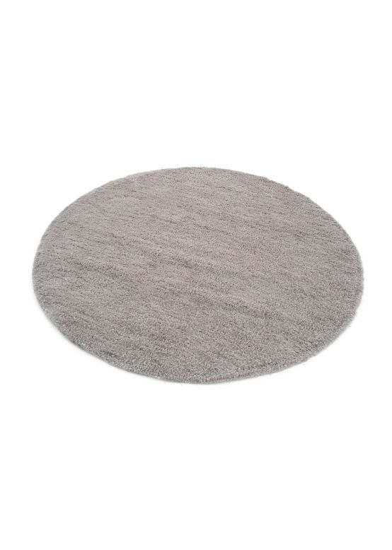 Hochflorteppich Softly Rund Silber
