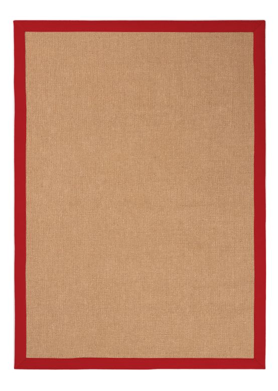Sisalteppich Rot
