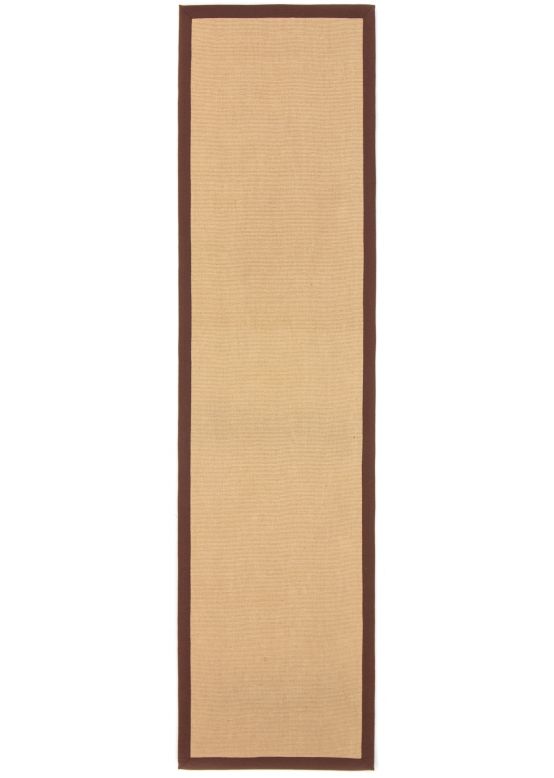 Sisalteppich Läufer Braun