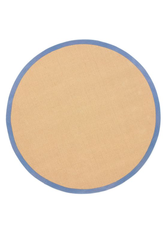 Sisalteppich Rund Blau