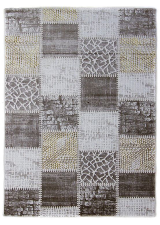 Patchwork Teppich Beige