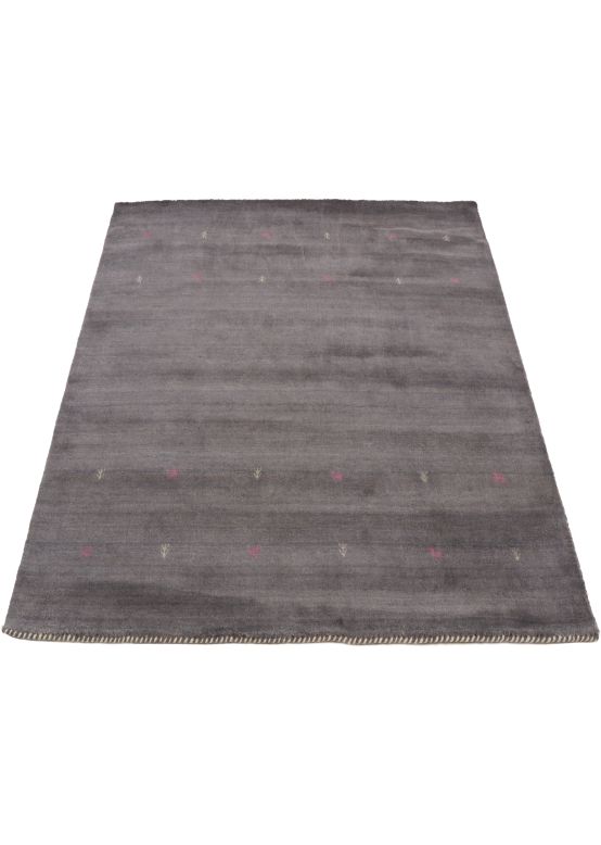 Grau Uni | Wollteppich carpetfine Gabbeh Quadratisch