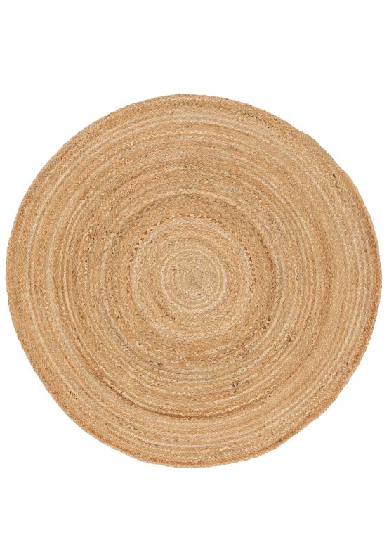 Juteteppich Nele Rund Beige