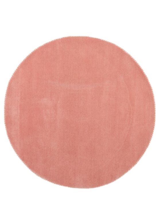 Wollteppich Gabbeh Lola Rund Rosa